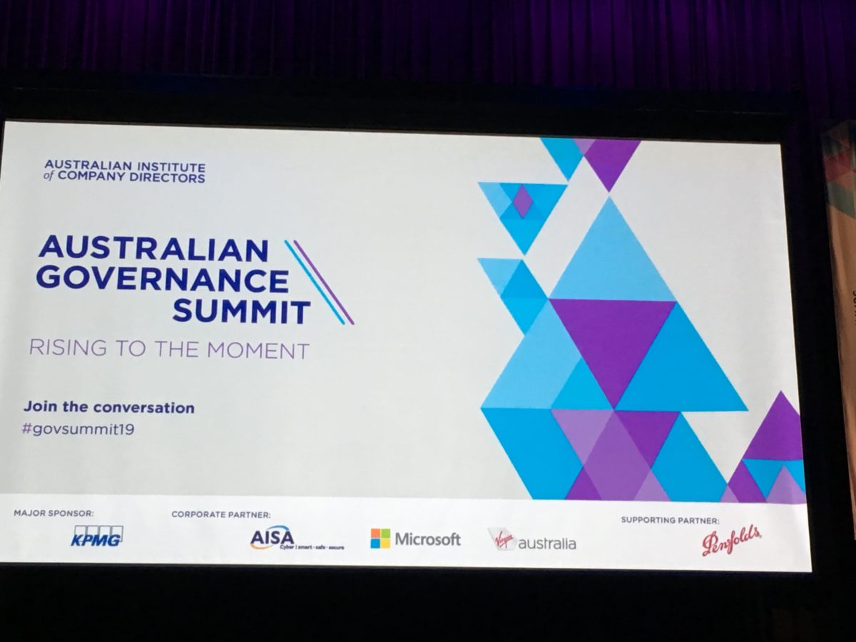 AICD Australian Governance Summit screen