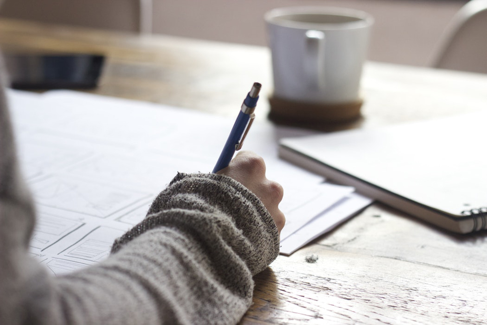 woman writing