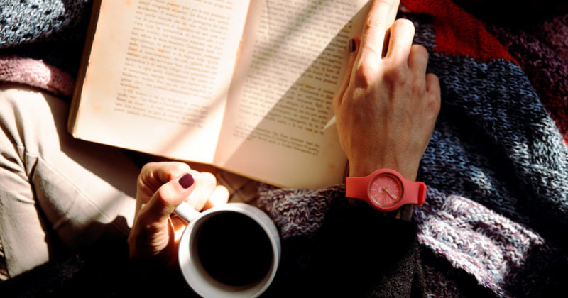 Woman reading a book