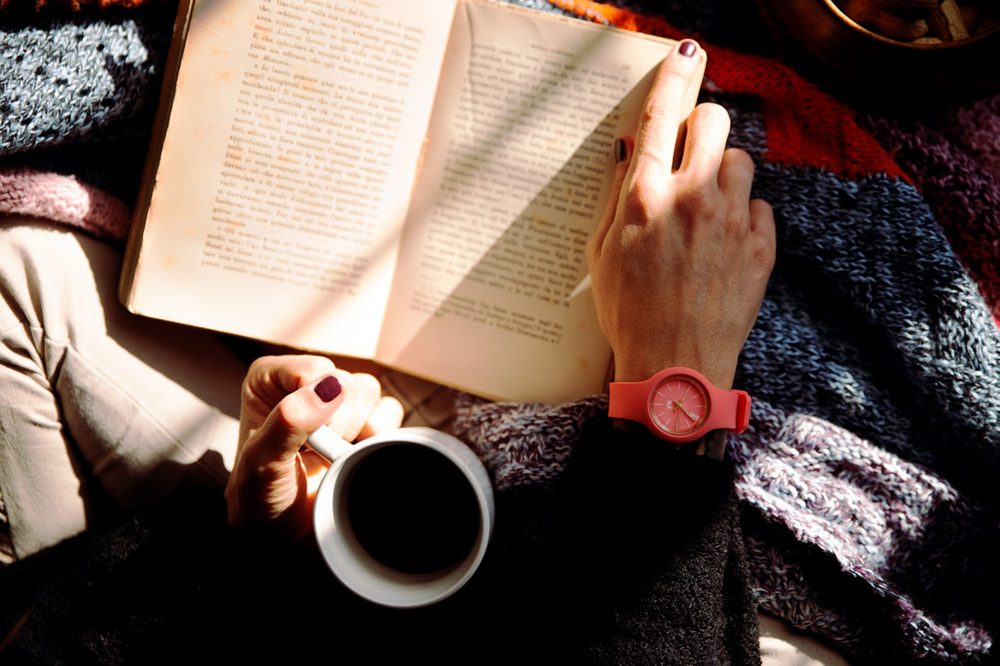 Woman reading a book